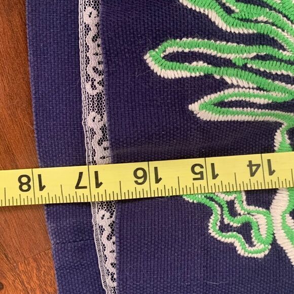 Lily Pulitzer Mini Skirt Green Embroidered Flower - Picture 12 of 13